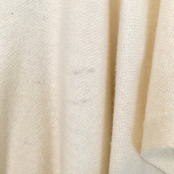 VINCE Graphic Stripe Poncho in Off White & Black - Picture 8 of 8